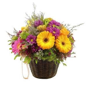 Cesta Rustica Silvestre Multifloral