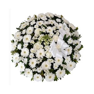Coroa Branca de Gerberas